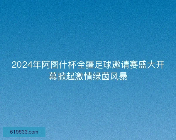 2024年阿图什杯全疆足球邀请赛盛大开幕掀起激情绿茵风暴
